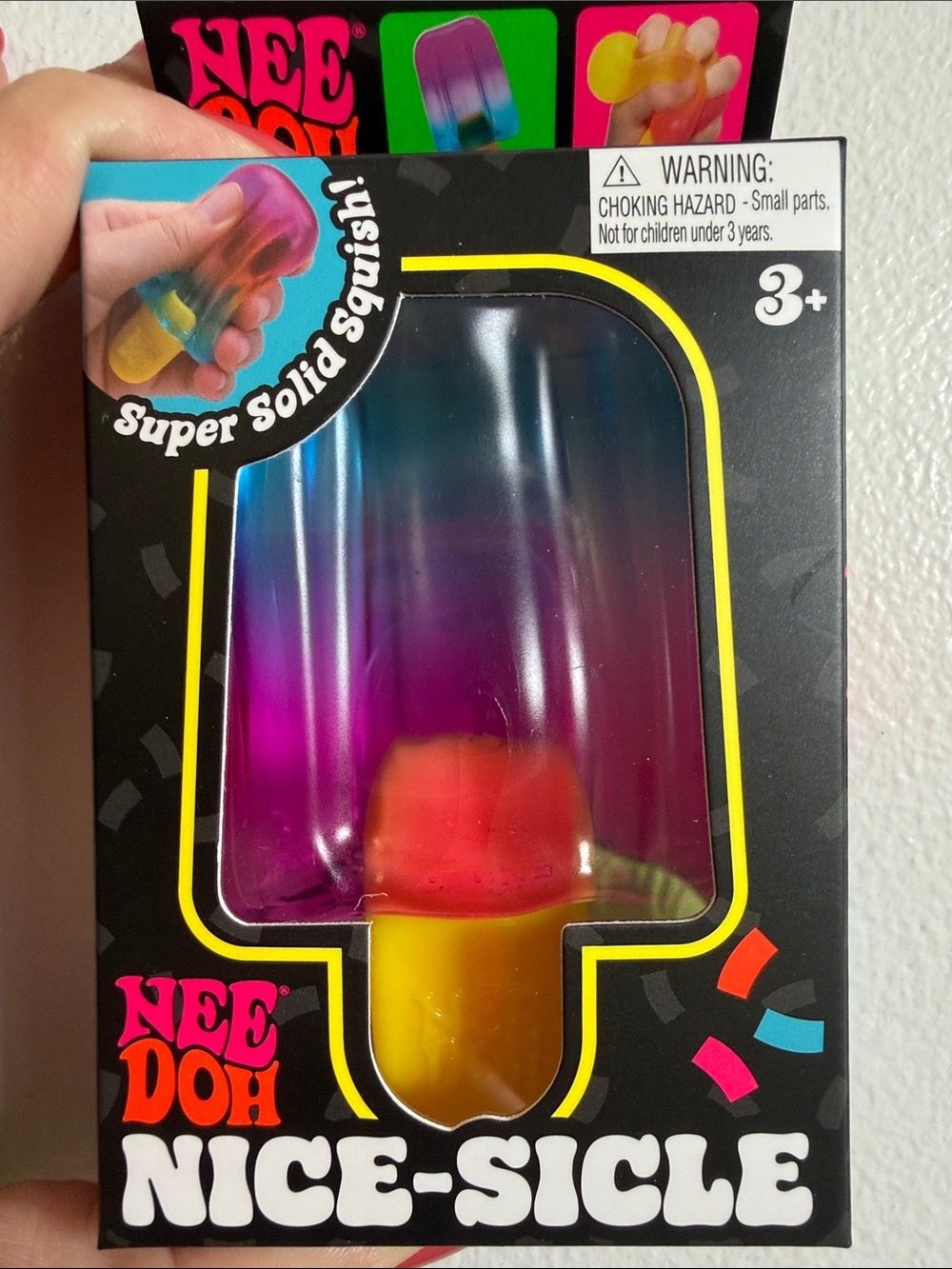 Nice-Sicle Squishy Popsicle Toy - Pink, Purple, Orange, Yellow